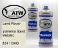 Preview: Land-Rover, Ipanema Sand Metallic, 824 / GAQ: 400ml Sprühdose + 400ml Klarlack - Set, von ATW Autoteile West.
